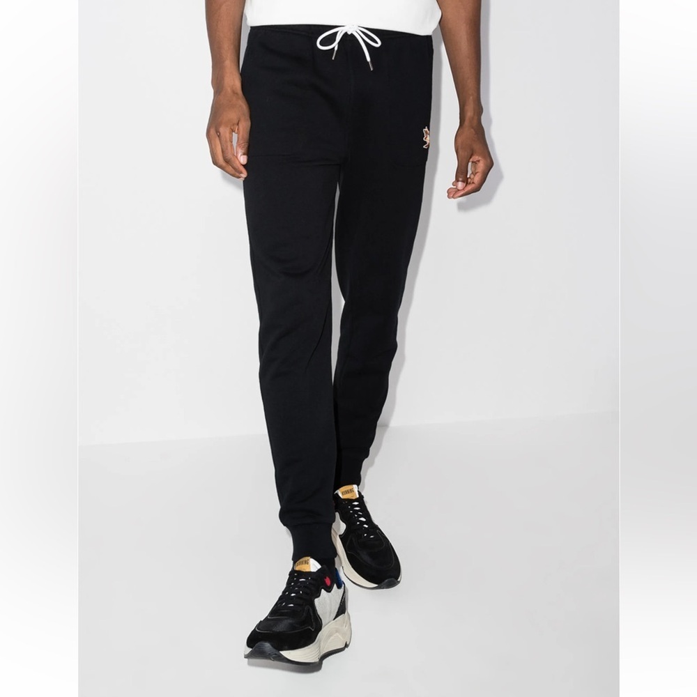 Maison Kitsuné Chillax Fox Dark Blue tapered track pants Size Small - Picture 5 of 13